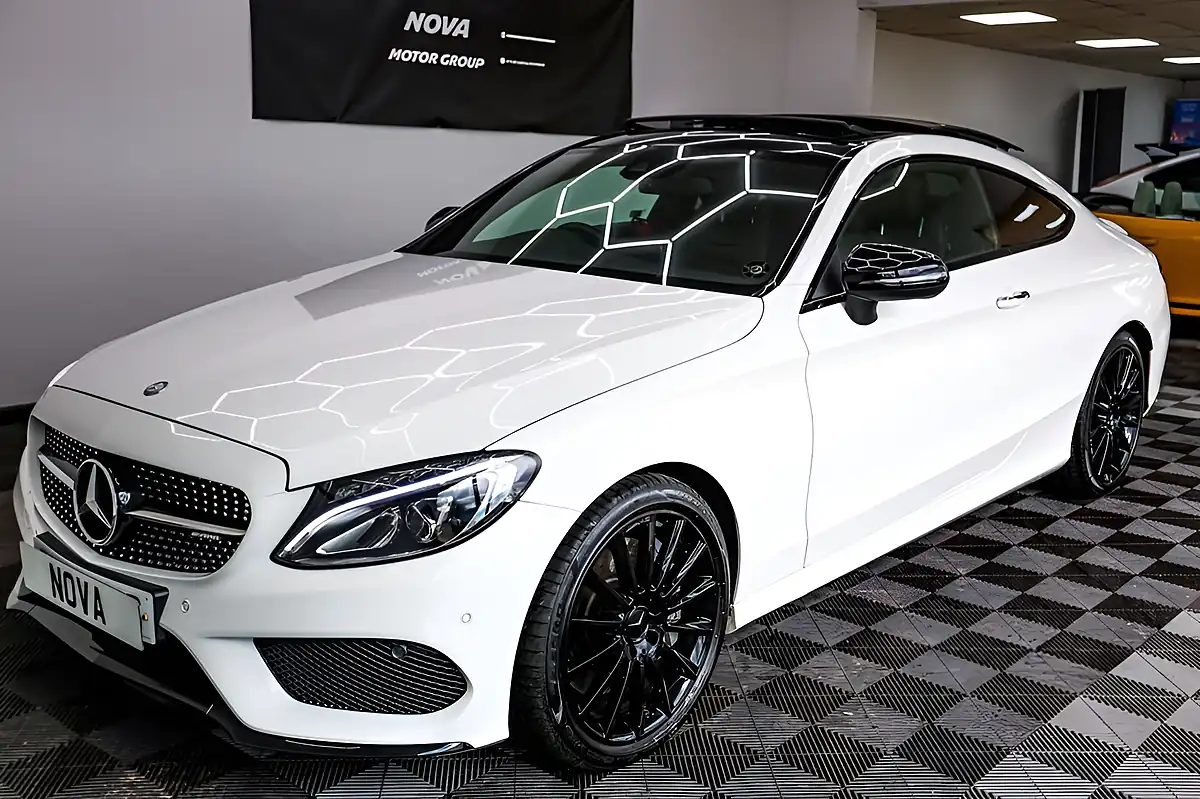 Used 2017 Mercedes-Benz C-Class Premium Plus White - Interior and Exterior details 7