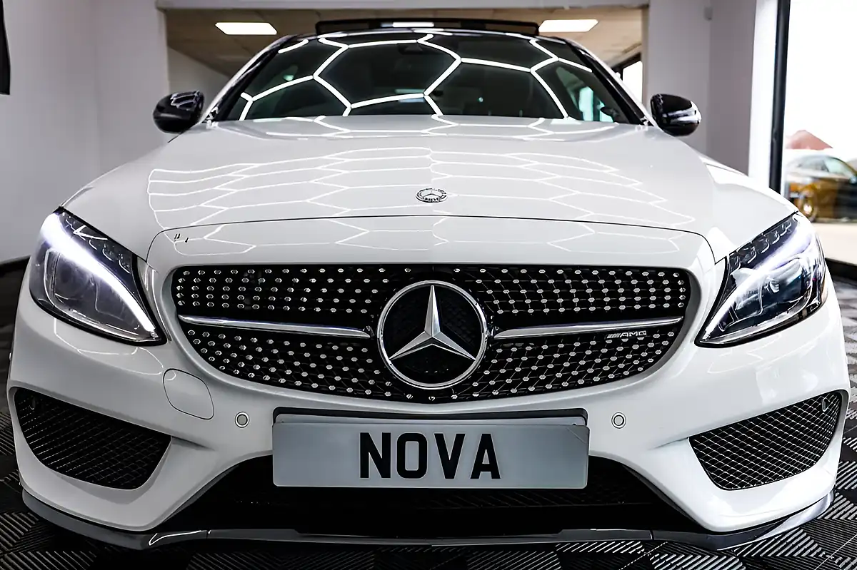 Used 2017 Mercedes-Benz C-Class Premium Plus White - Interior and Exterior details 8