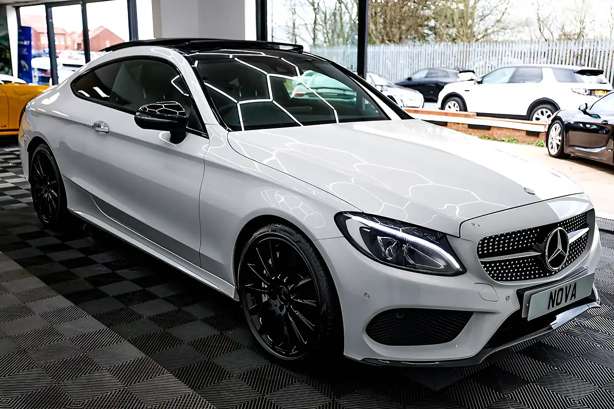 Used 2017 Mercedes-Benz C-Class Premium Plus White - Interior and Exterior details 9