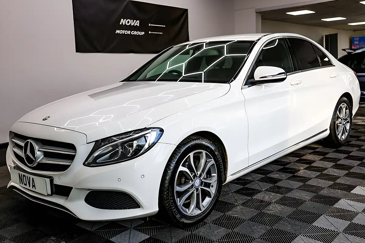 Used 2017 Mercedes-Benz C-Class Sport Polar White - Interior and Exterior details 7