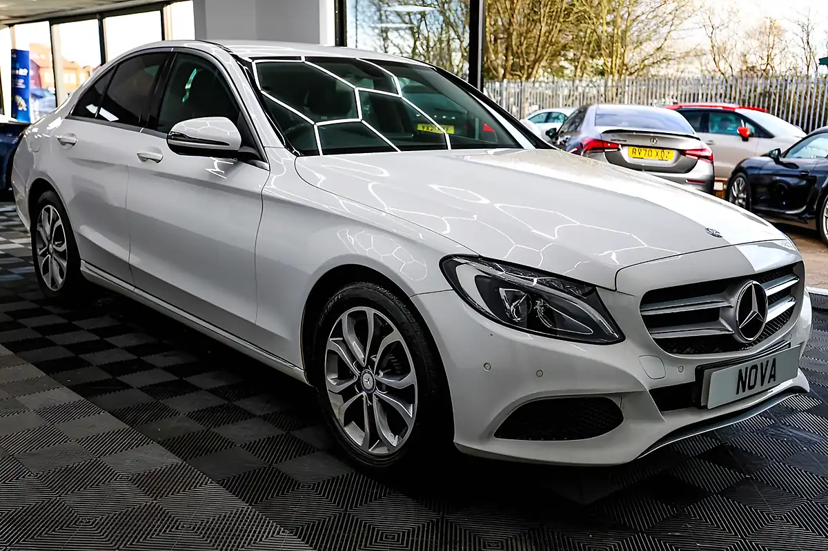 Used 2017 Mercedes-Benz C-Class Sport Polar White - Interior and Exterior details 9