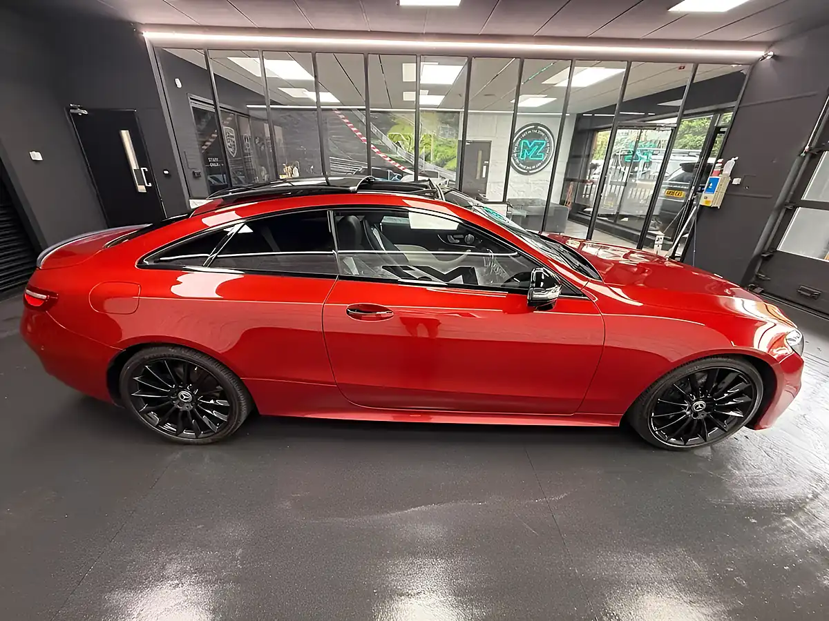 Used 2017 Mercedes-Benz E Class AMG Line Premium Plus Hyacinth Red - Interior and Exterior details 12