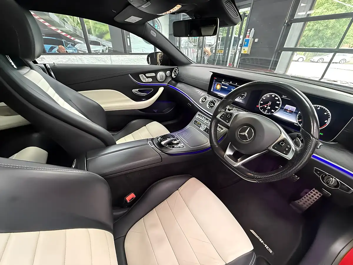 Used 2017 Mercedes-Benz E Class AMG Line Premium Plus Hyacinth Red - Interior and Exterior details 3