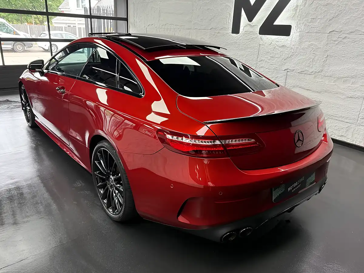 Used 2017 Mercedes-Benz E Class AMG Line Premium Plus Hyacinth Red - Interior and Exterior details 4
