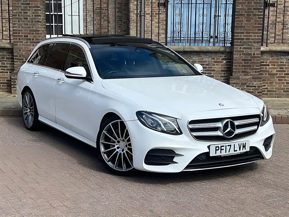 Used 2017 Mercedes-Benz E Class AMG Line (premium) White - Front View