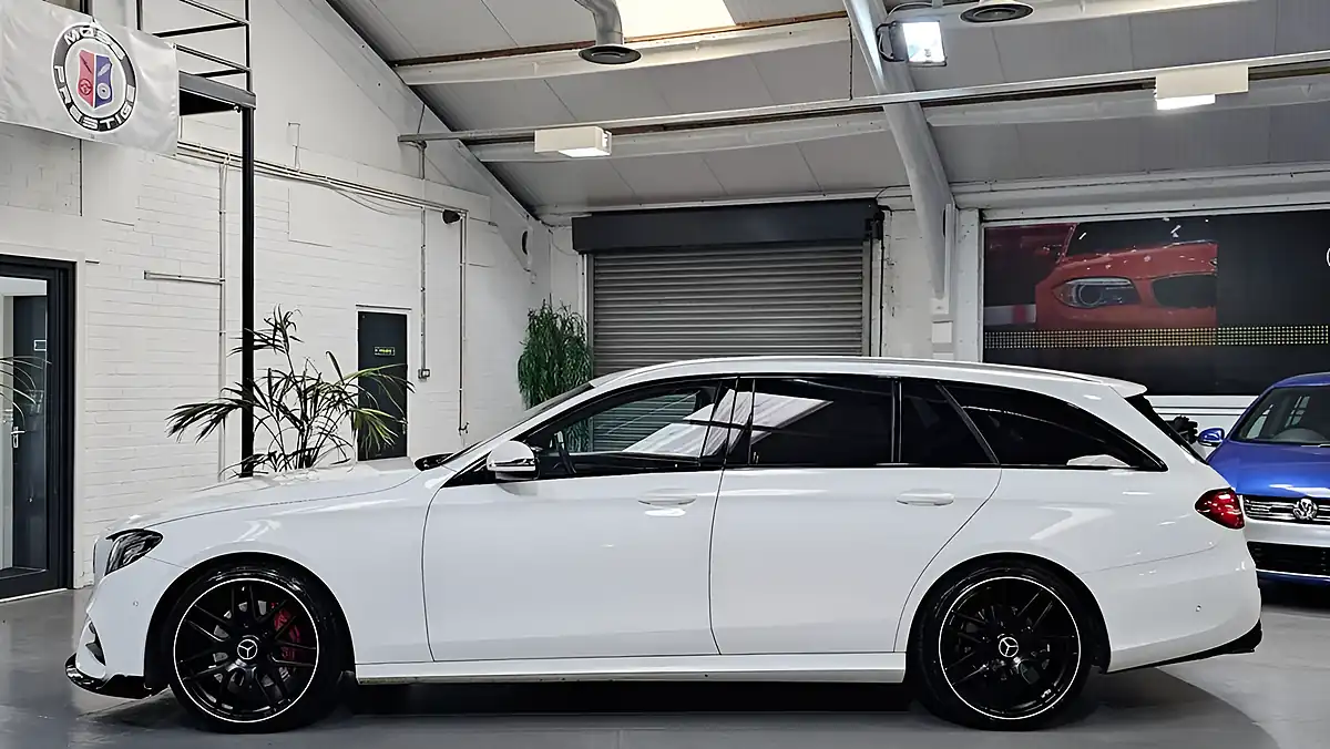 Used 2017 Mercedes-Benz E-Class AMG Line White - Interior and Exterior details 6