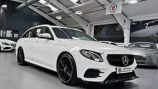 Used 2017 Mercedes-Benz E-Class AMG Line White - Interior and Exterior details 8