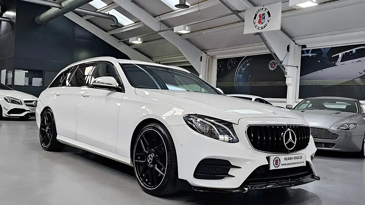 Used 2017 Mercedes-Benz E-Class AMG Line White - Interior and Exterior details 8