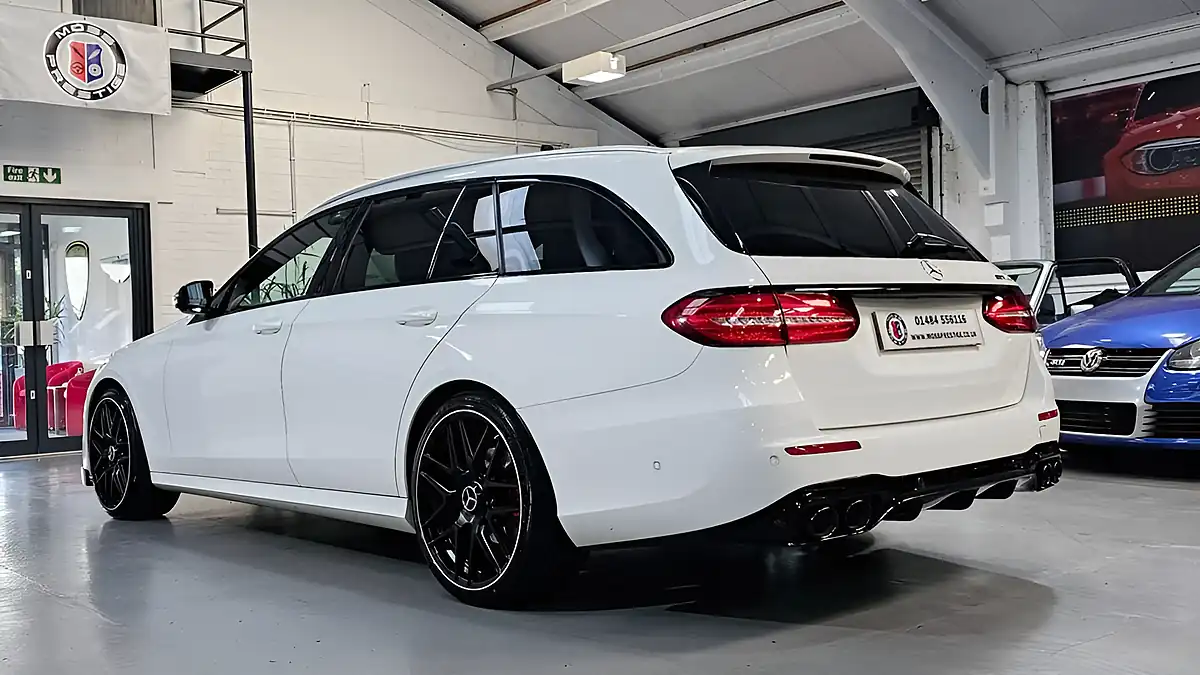 Used 2017 Mercedes-Benz E-Class AMG Line White - Interior and Exterior details 9