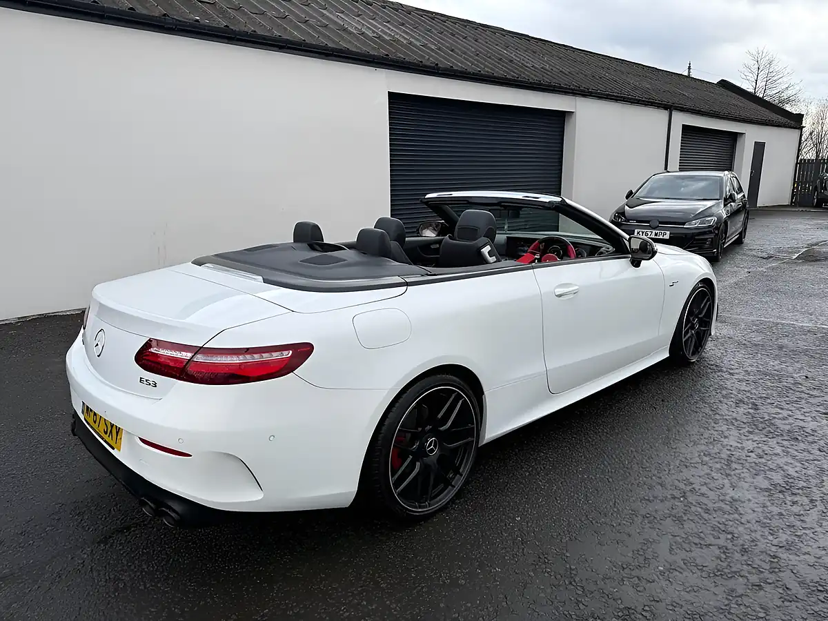 Used 2017 Mercedes-Benz E Class AMG Line White - Interior and Exterior details 3