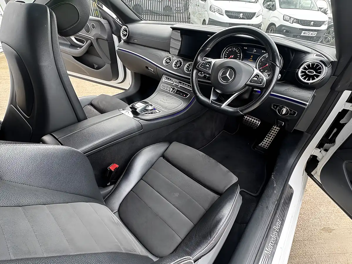 Used 2017 Mercedes-Benz E Class AMG Line White - Interior and Exterior details 11