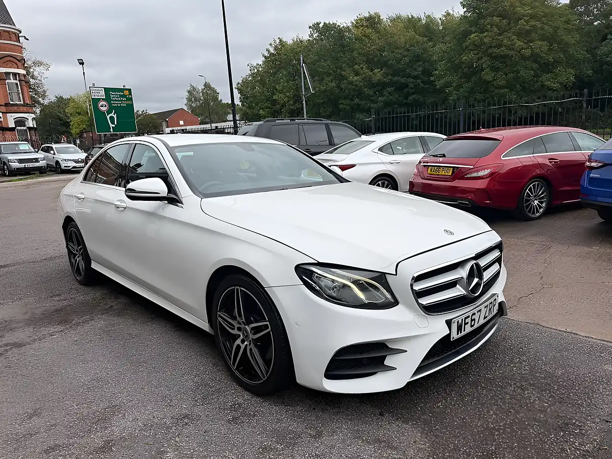 Used 2017 Mercedes-Benz E Class AMG Line White - Interior and Exterior details 6