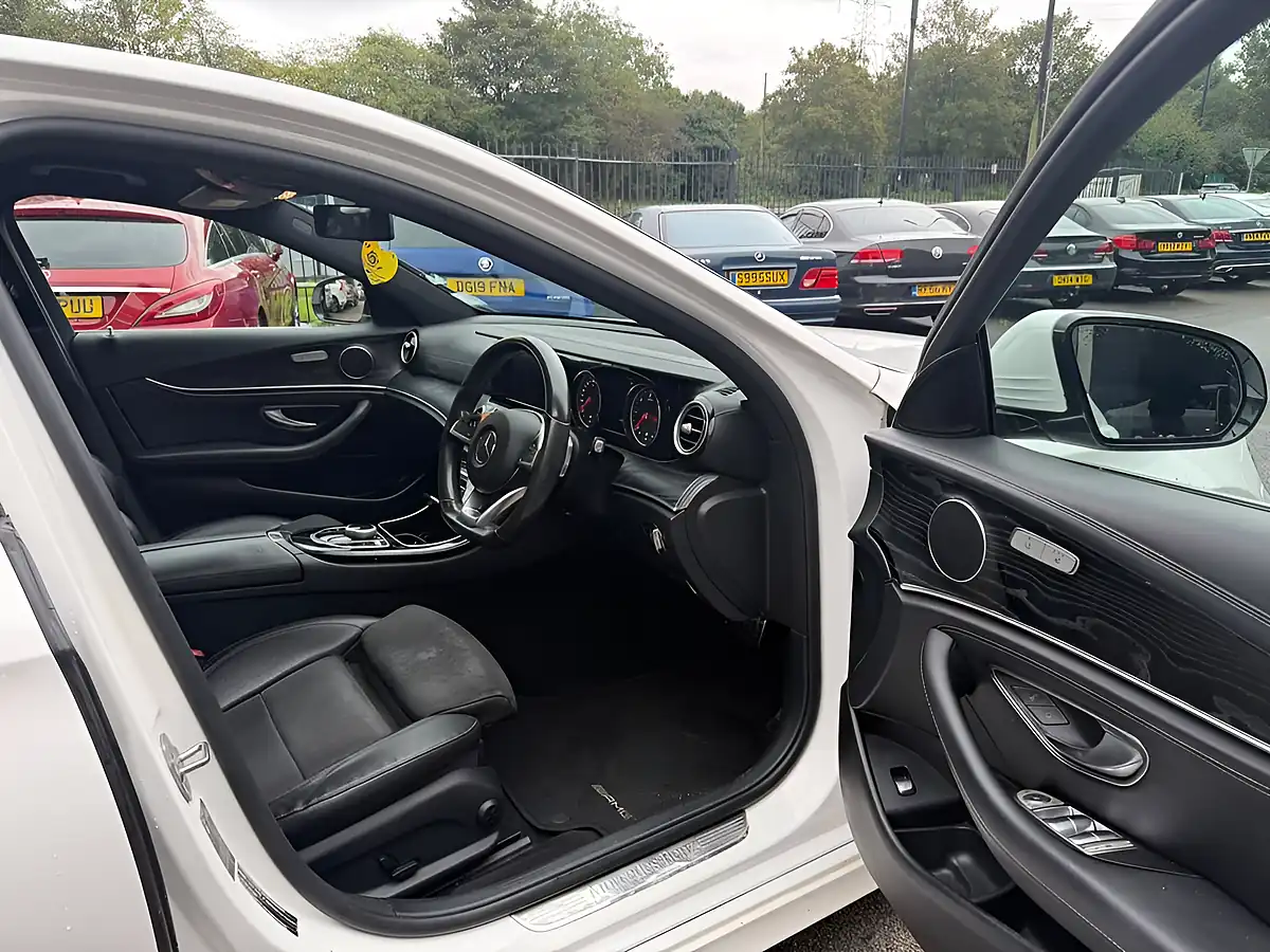 Used 2017 Mercedes-Benz E Class AMG Line White - Interior and Exterior details 8
