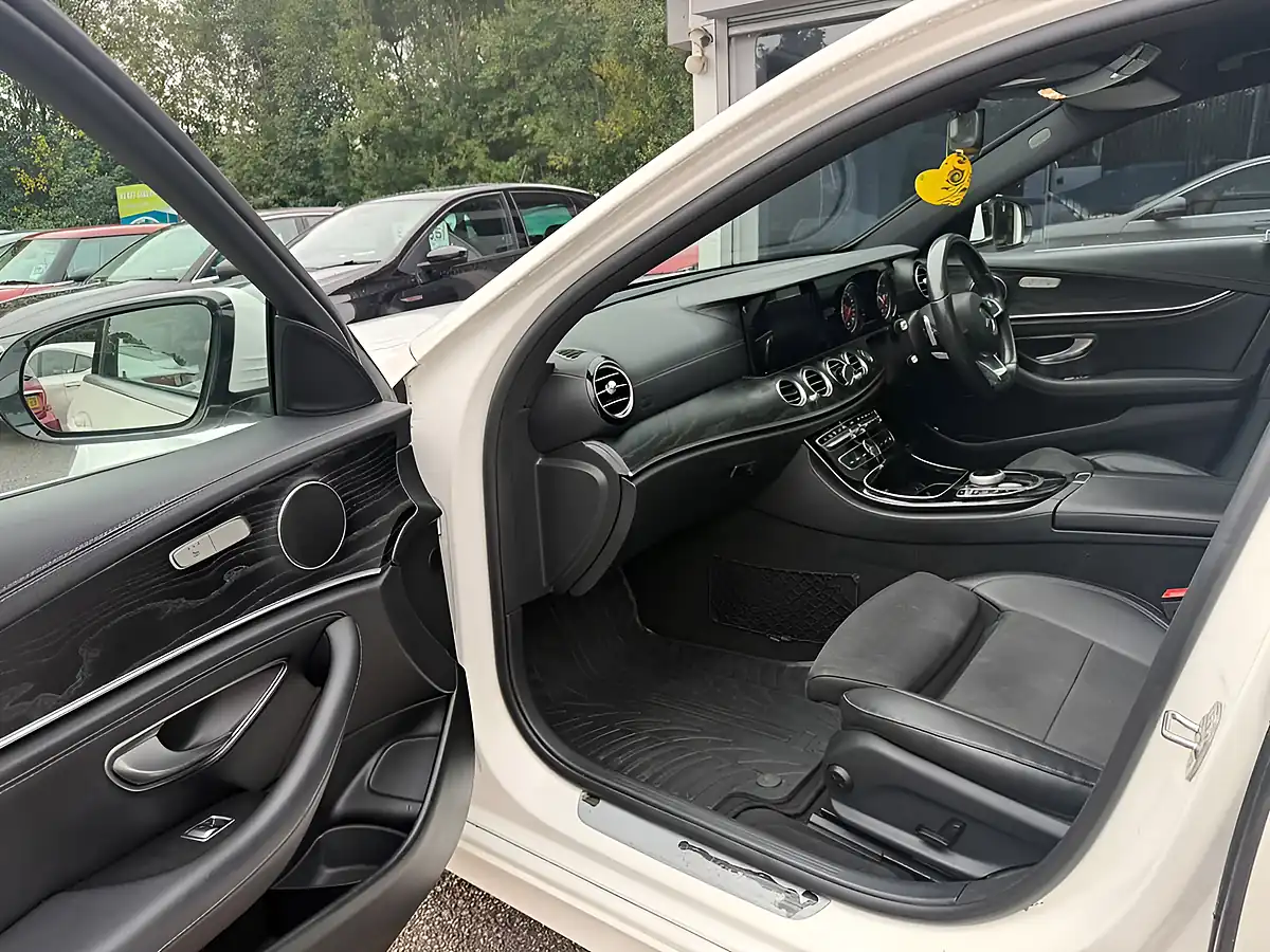 Used 2017 Mercedes-Benz E Class AMG Line White - Interior and Exterior details 9