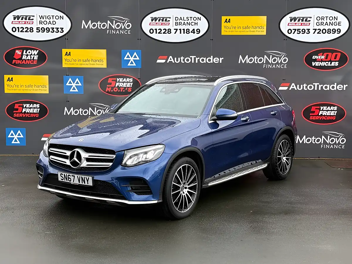 Used 2017 Mercedes-Benz Glc AMG Line (premium) Blue - Front View