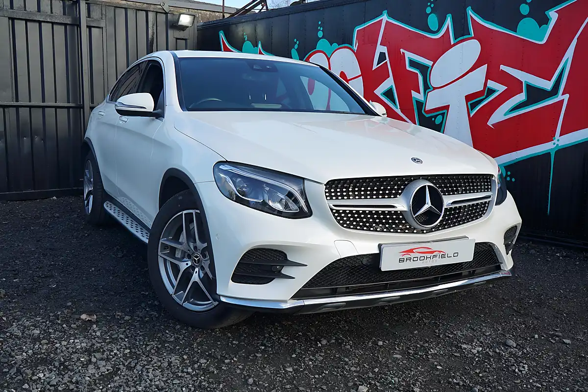 Used 2017 Mercedes-Benz Glc AMG Line (premium Plus) Coupe White - Interior and Exterior details 2