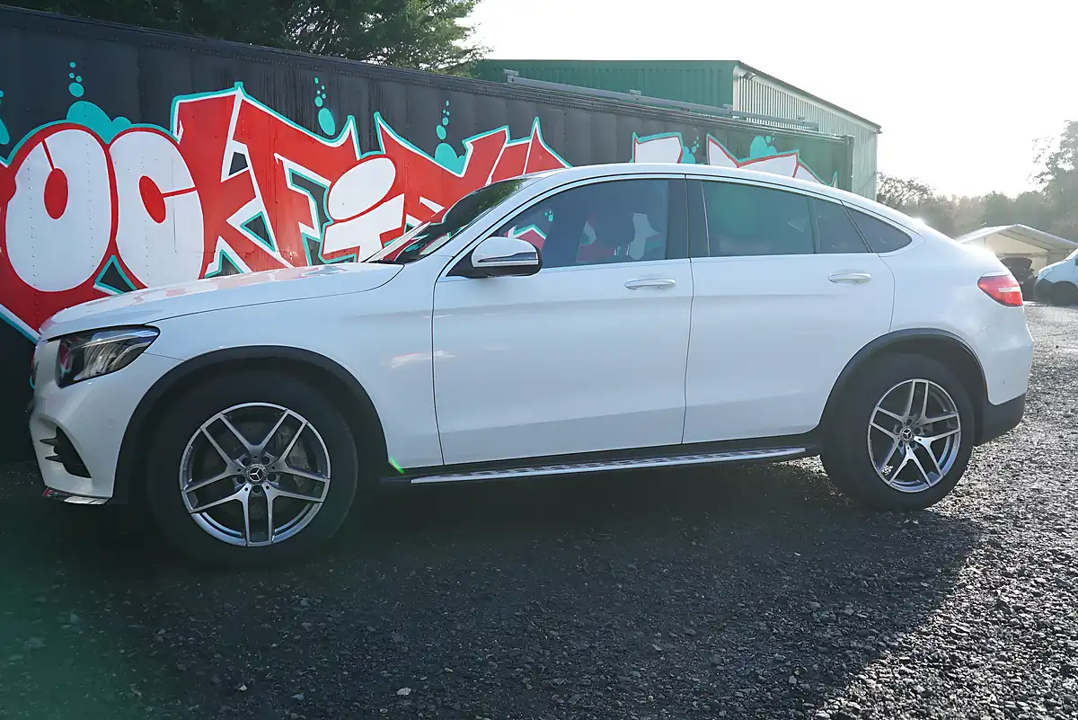 Used 2017 Mercedes-Benz Glc AMG Line (premium Plus) Coupe White - Interior and Exterior details 9