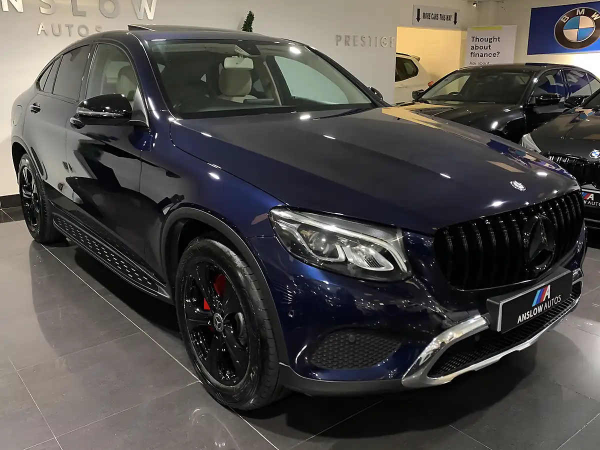 Used 2017 Mercedes-Benz Glc Sport (premium) Coupe Blue - Interior and Exterior details 9