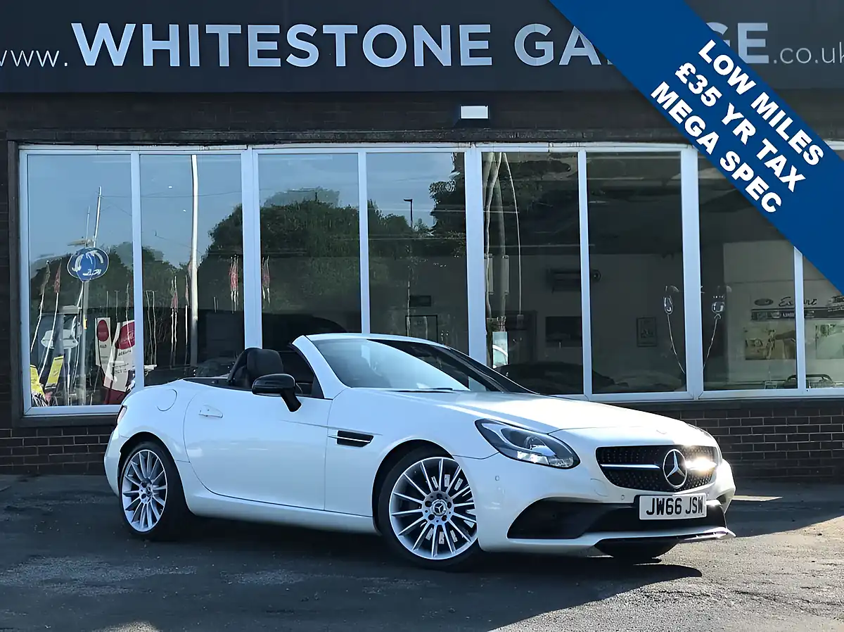 Used 2017 Mercedes-Benz Slc AMG Line Diamond White - Front View
