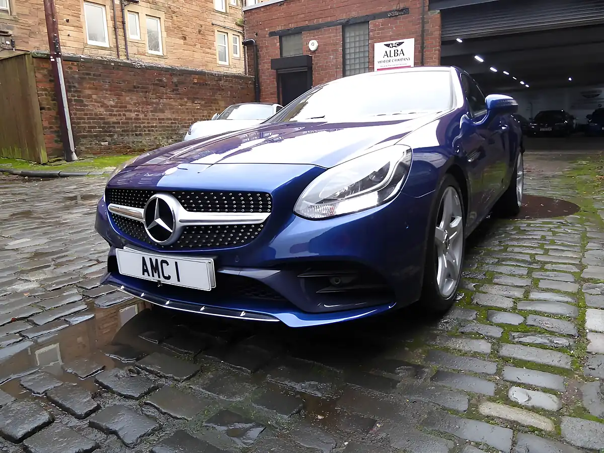 Used 2017 Mercedes-Benz Slc AMG Line Tanzanite Blue Metallic - Interior and Exterior details 3