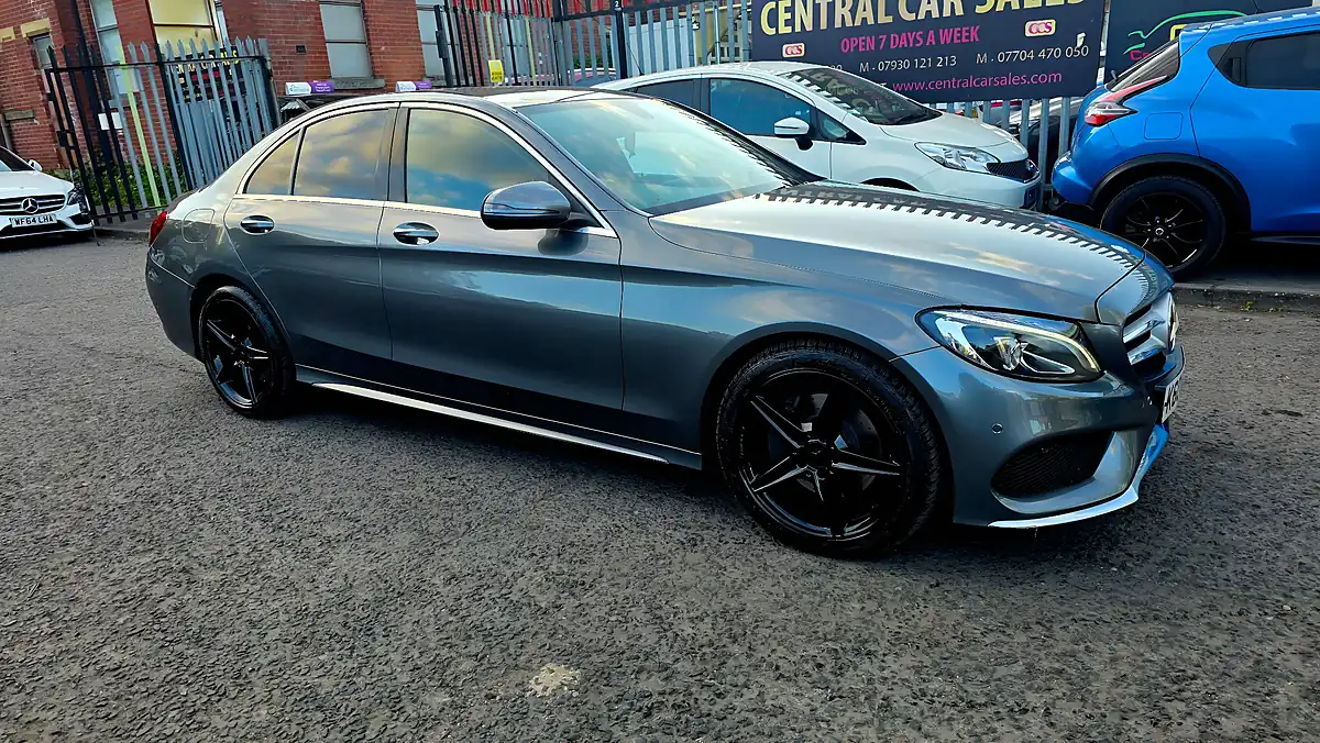 Used 2017 Mercedes C Class AMG Line Grey - Front View