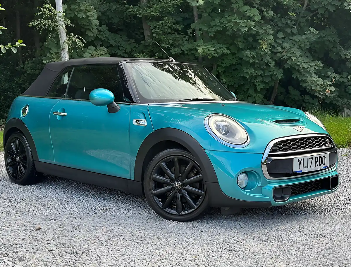 Used 2017 MINI Convertible Cooper S Caribbean Aqua - Front View