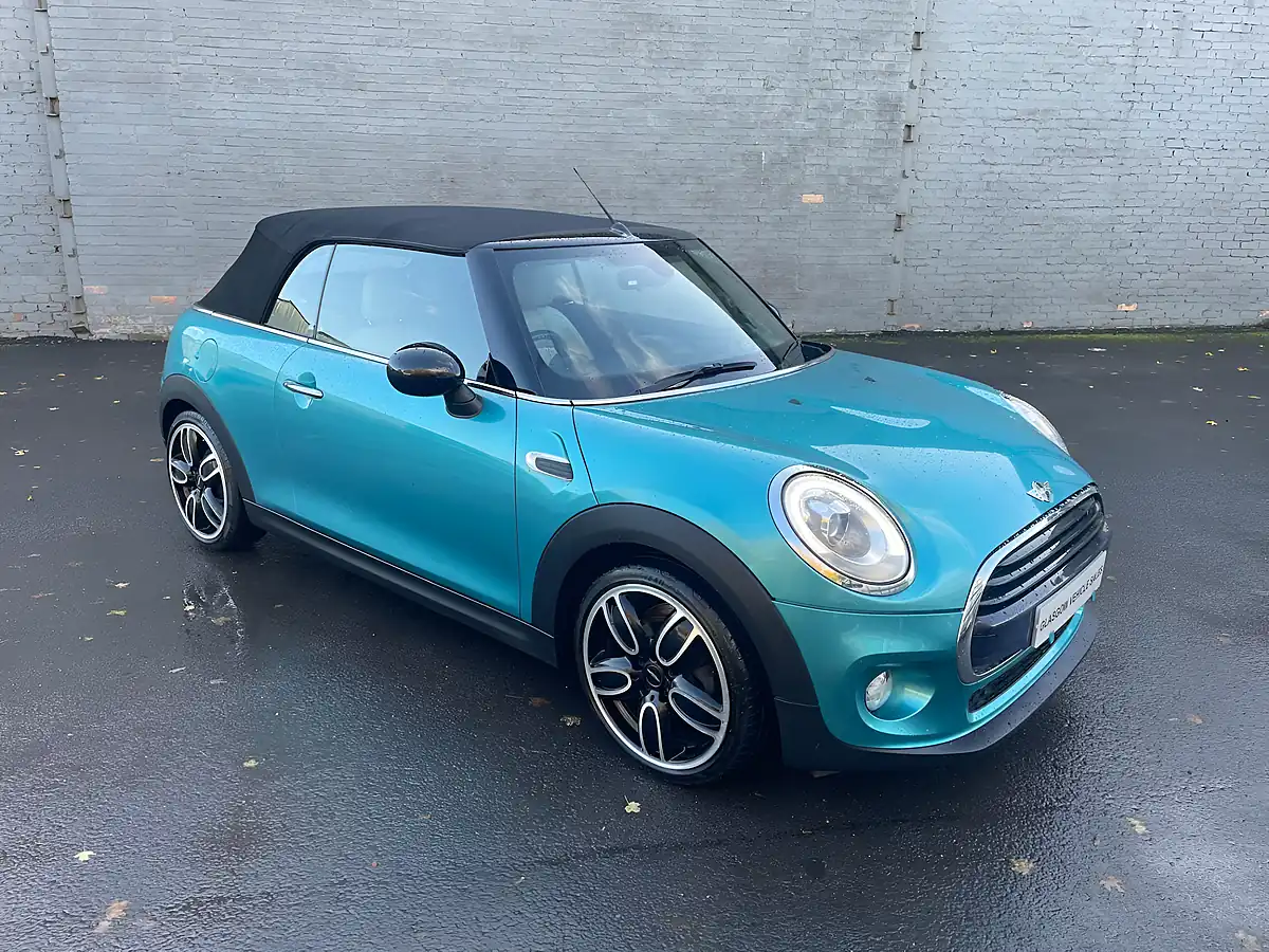 Used 2017 MINI Convertible Cooper Turquoise - Front View