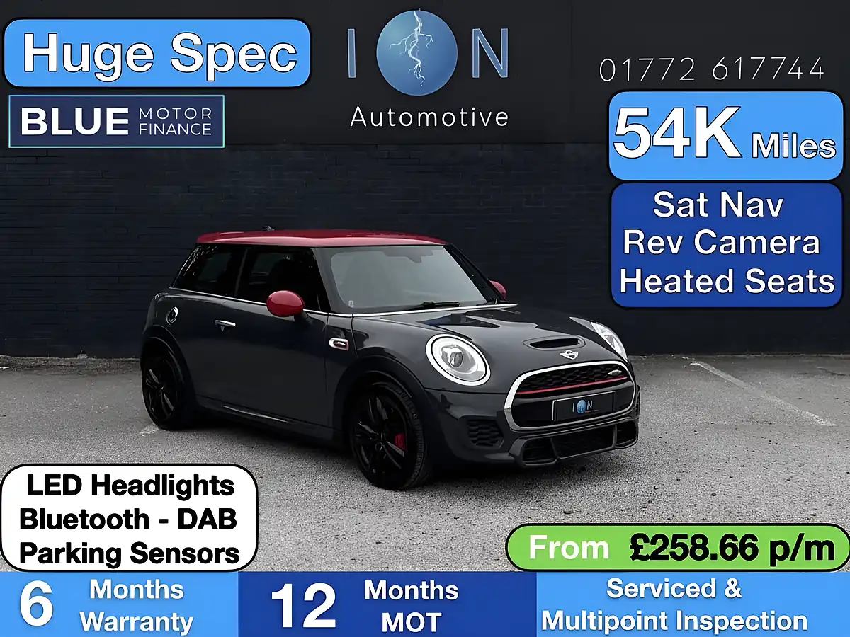 Used 2017 MINI Hatch John Cooper Works Thunder Grey Met - B58 - Front View