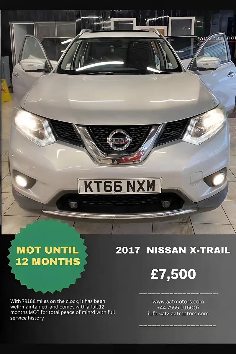 Used 2017 Nissan X-Trail N-Vision Silver - Front View