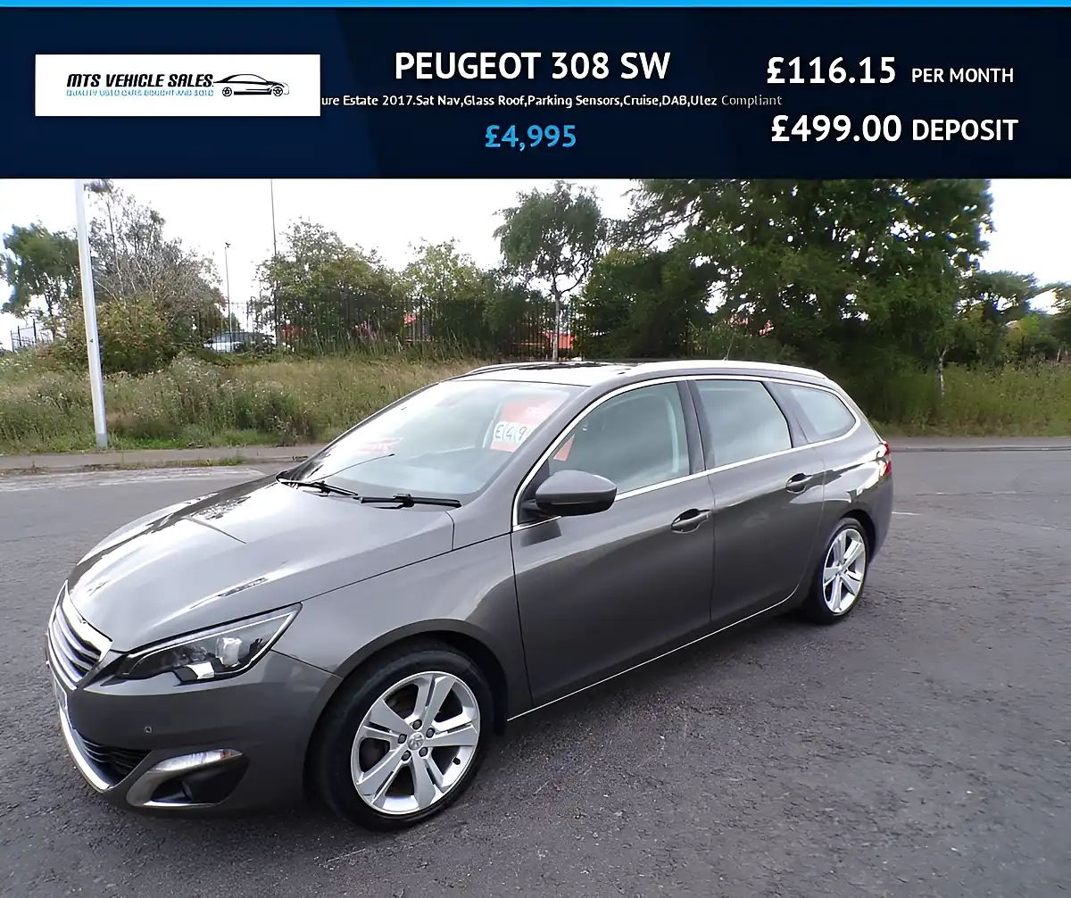Used 2017 Peugeot 308 Sw Allure Grey - Front View