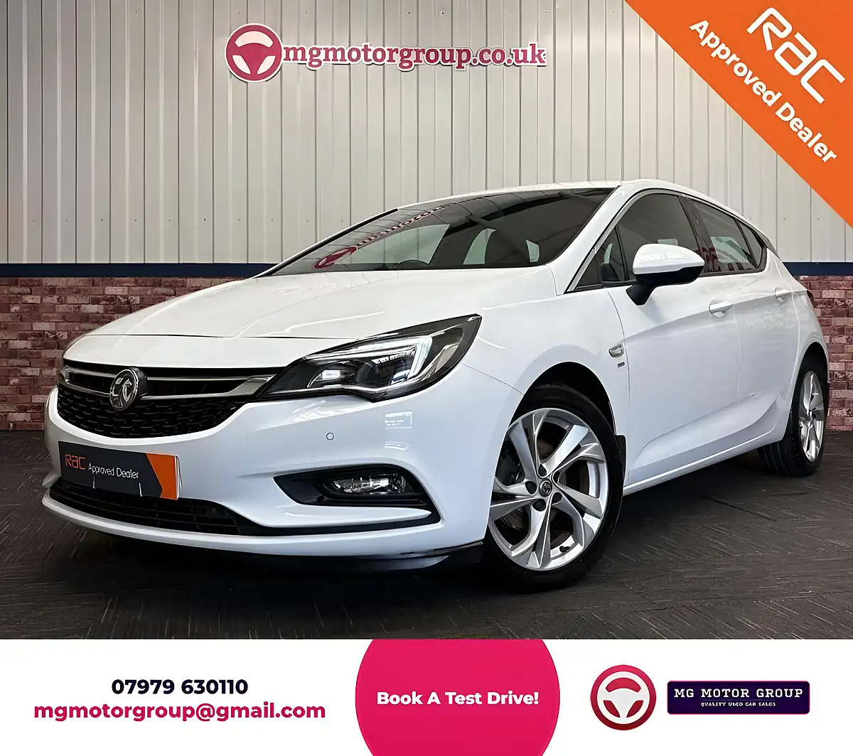 Used 2017 Vauxhall Astra Sri Nav White - Front View