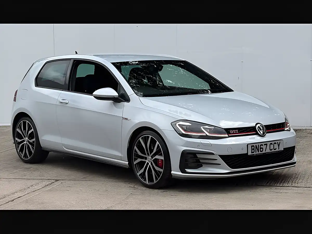 Used 2017 Volkswagen Golf GTI Performance White Silver - Front View