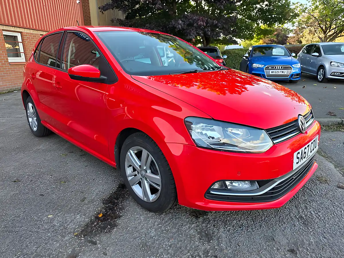 Used 2017 Volkswagen Polo Match Edition Red - Front View