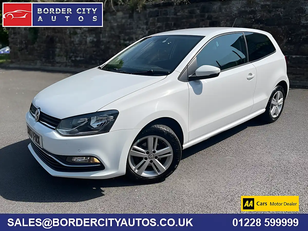 Used 2017 Volkswagen Polo Match Edition White - Front View