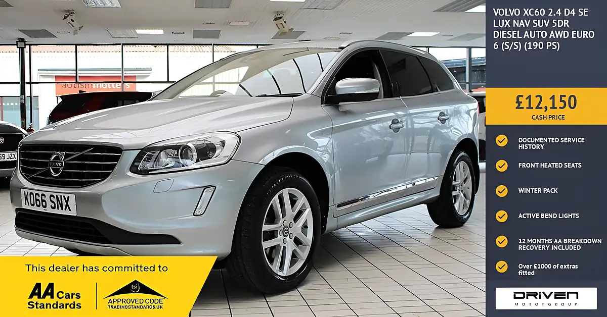 Used 2017 Volvo XC60 Se Lux Nav Electric Silver - Front View