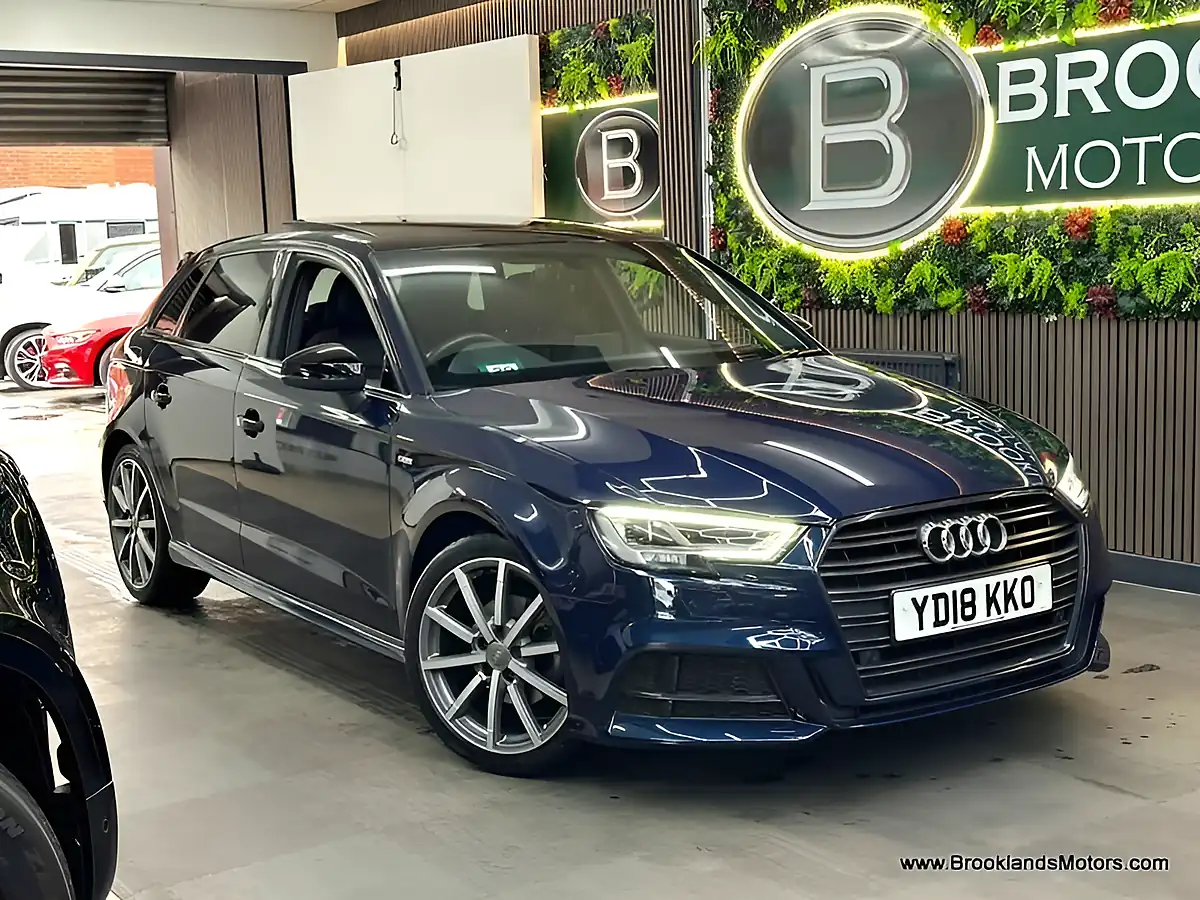 Used 2018 Audi A3 Black Edition Blue - Front View