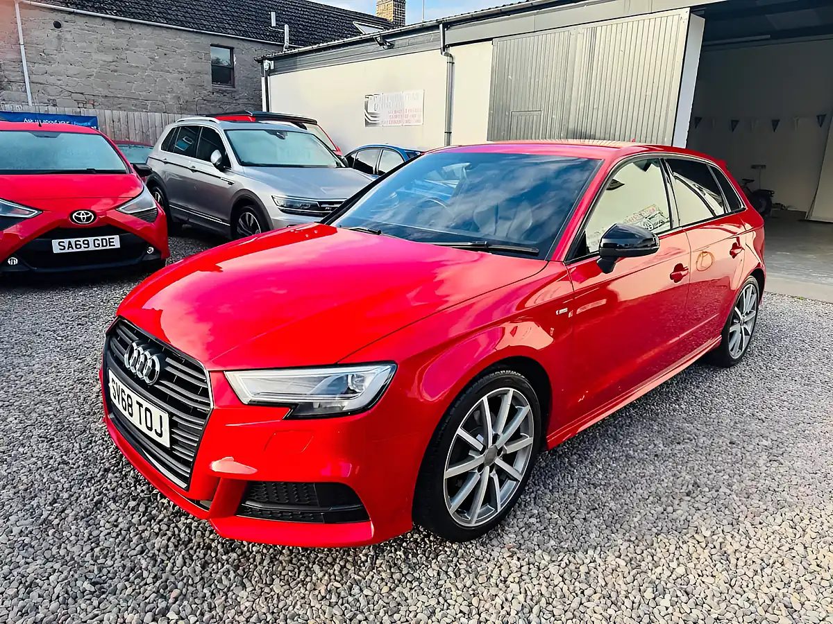 Used 2018 Audi A3 Black Edition Red - Front View