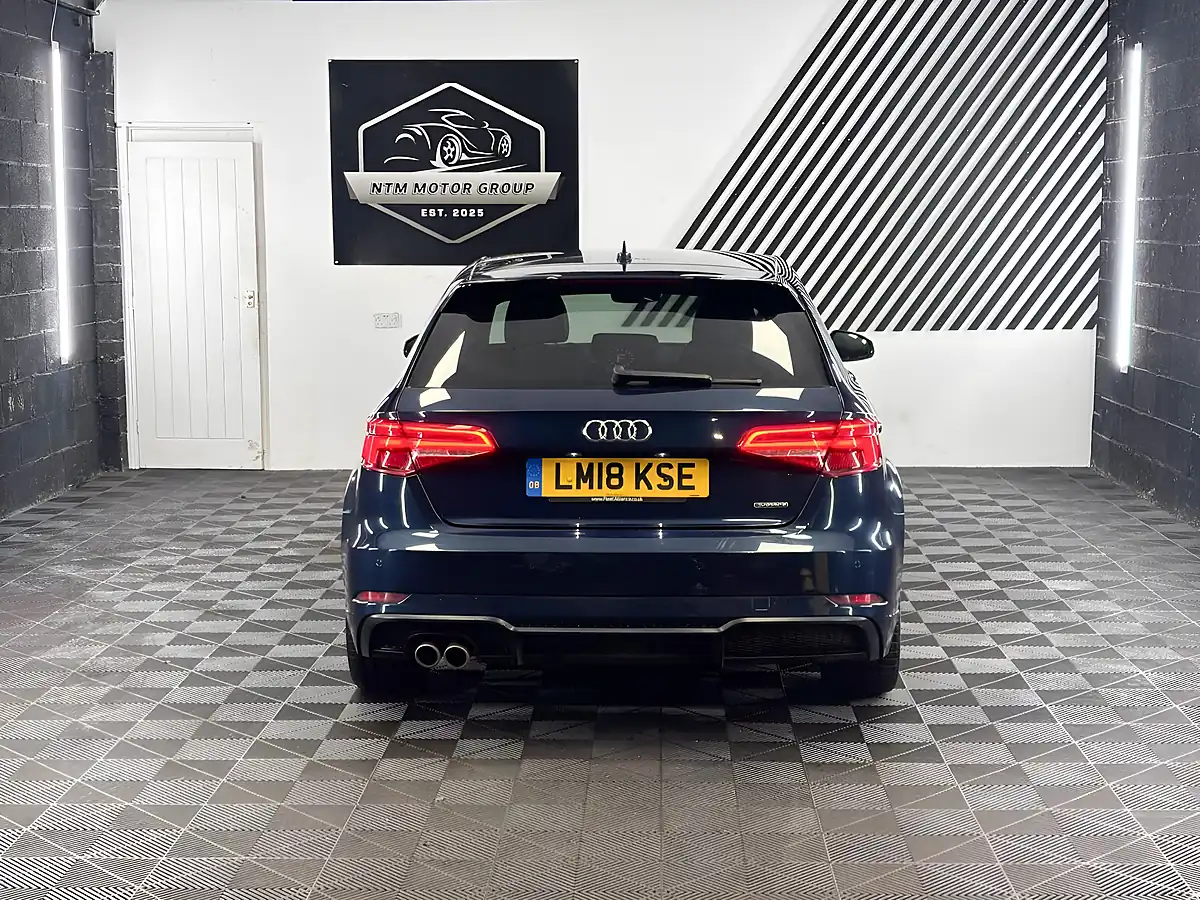 Used 2018 Audi A3 Black Edition Sportback Blue - Interior and Exterior details 3