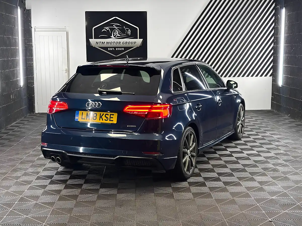 Used 2018 Audi A3 Black Edition Sportback Blue - Interior and Exterior details 7