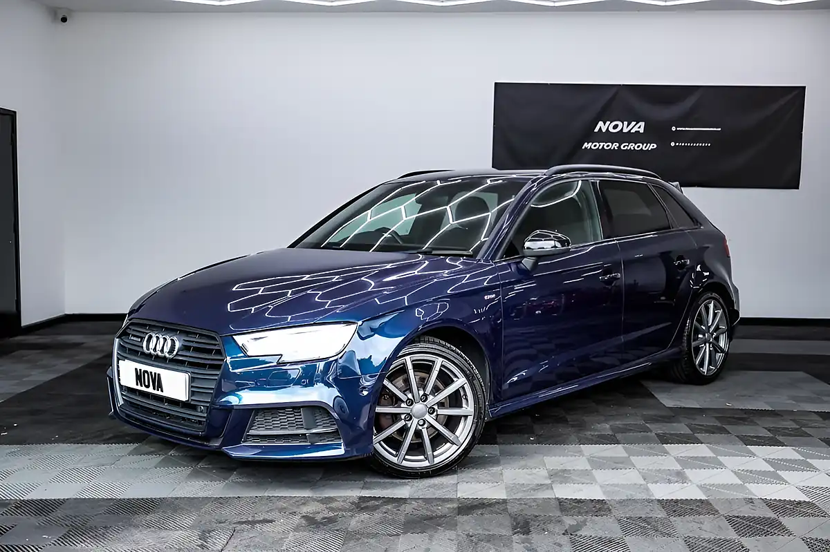 Used 2018 Audi A3 Black Edition Sportback Blue - Interior and Exterior details 2