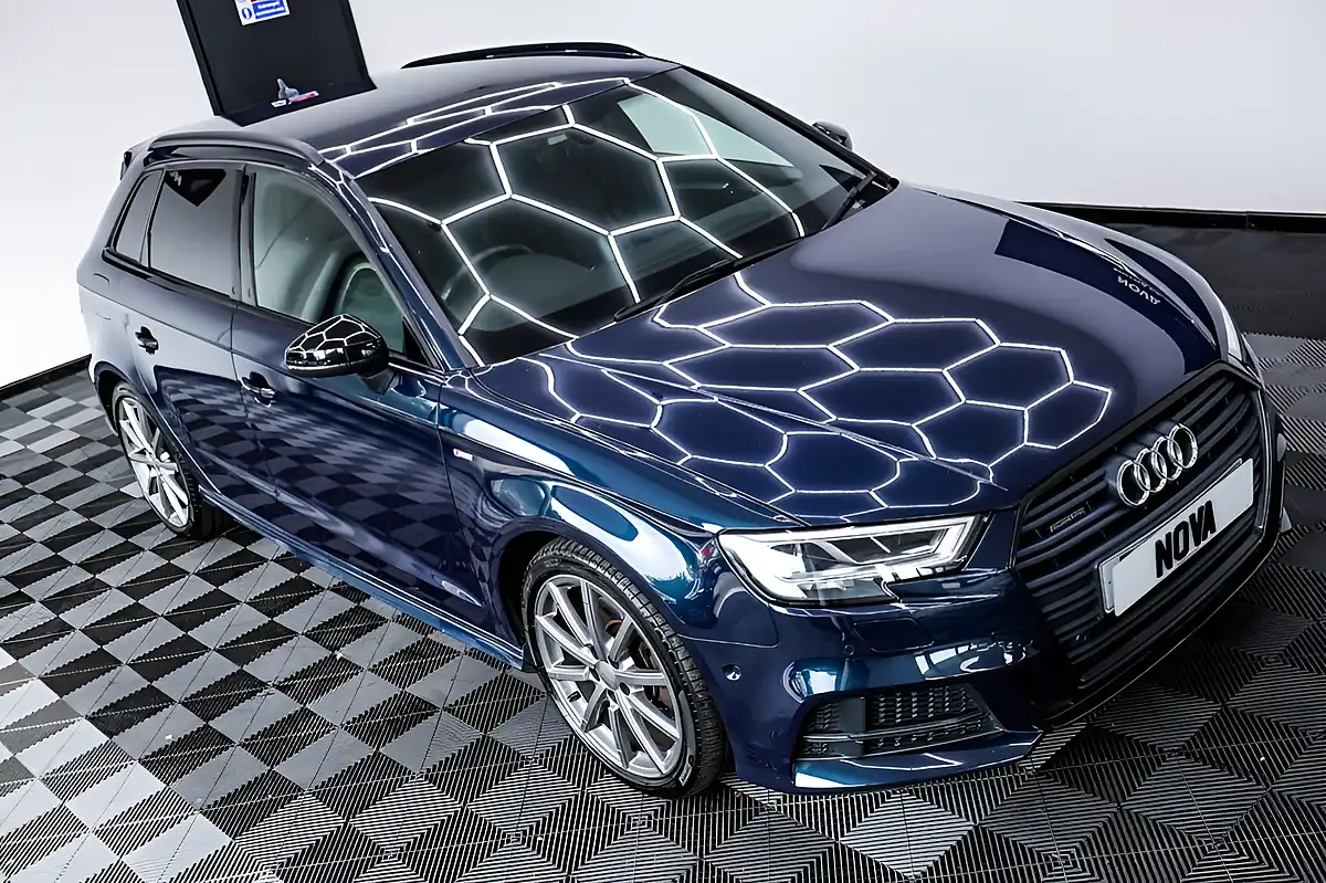 Used 2018 Audi A3 Black Edition Sportback Blue - Interior and Exterior details 4