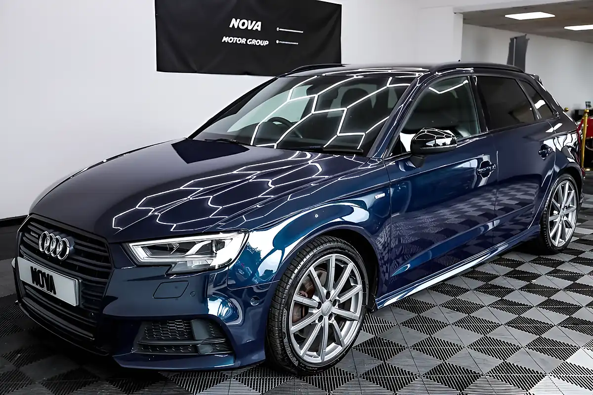 Used 2018 Audi A3 Black Edition Sportback Blue - Interior and Exterior details 7