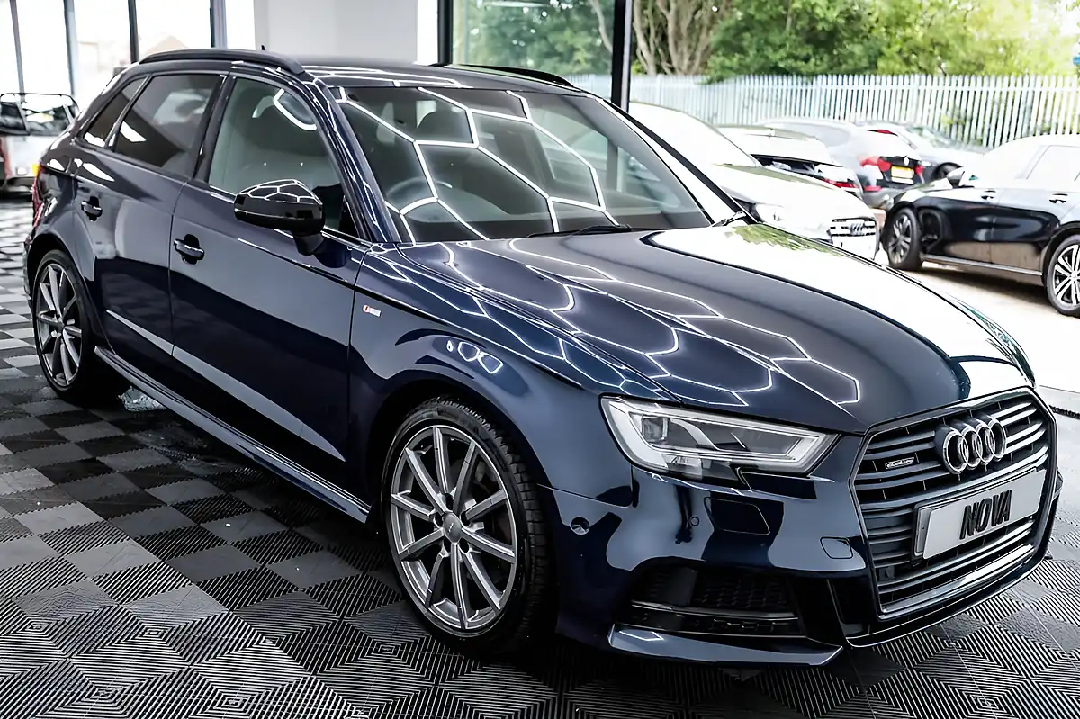 Used 2018 Audi A3 Black Edition Sportback Blue - Interior and Exterior details 9