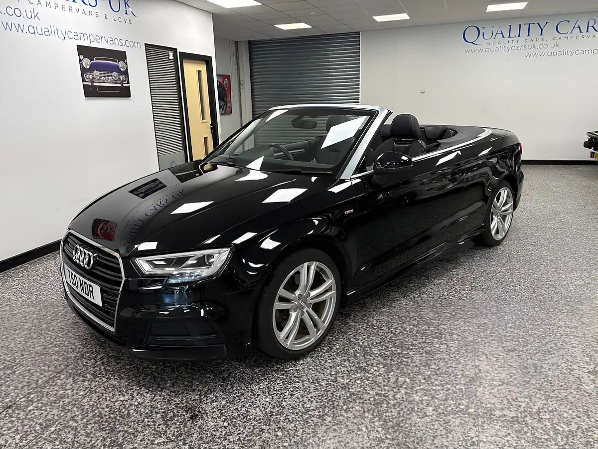Used 2018 Audi A3 Cabriolet S Line Black - Front View