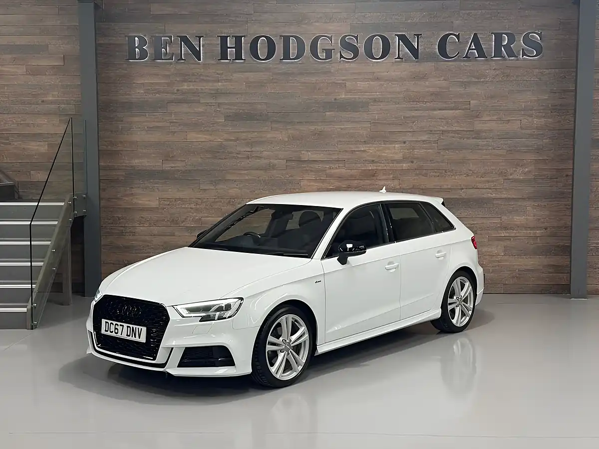 Used 2018 Audi A3 S Line White - Front View