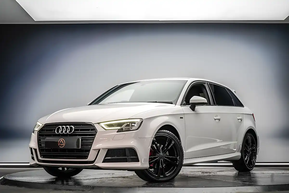 Used 2018 Audi A3 S Line White - Front View