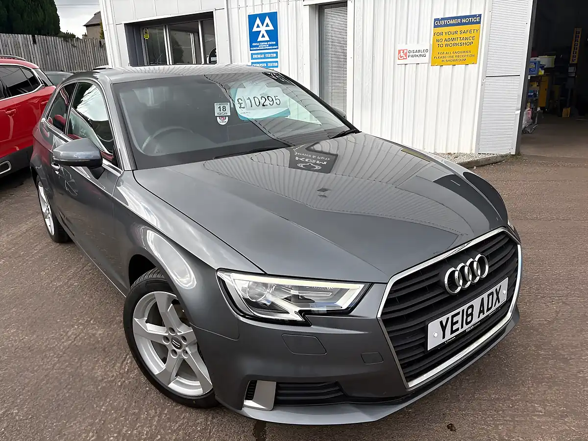 Used 2018 Audi A3 Sport Monsoon Grey - Front View