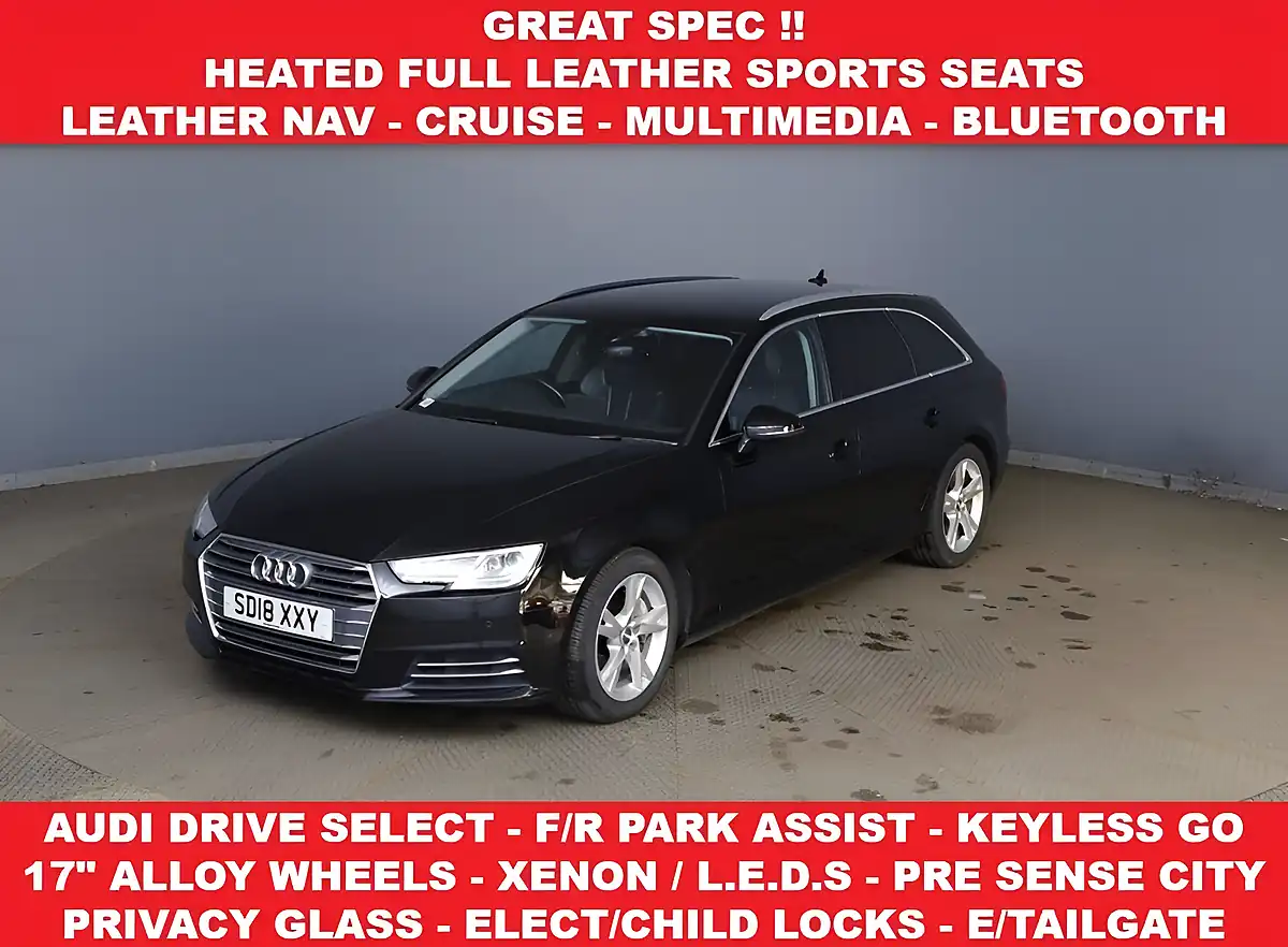 Used 2018 Audi A4 Avant Ultra Sport Black - Front View
