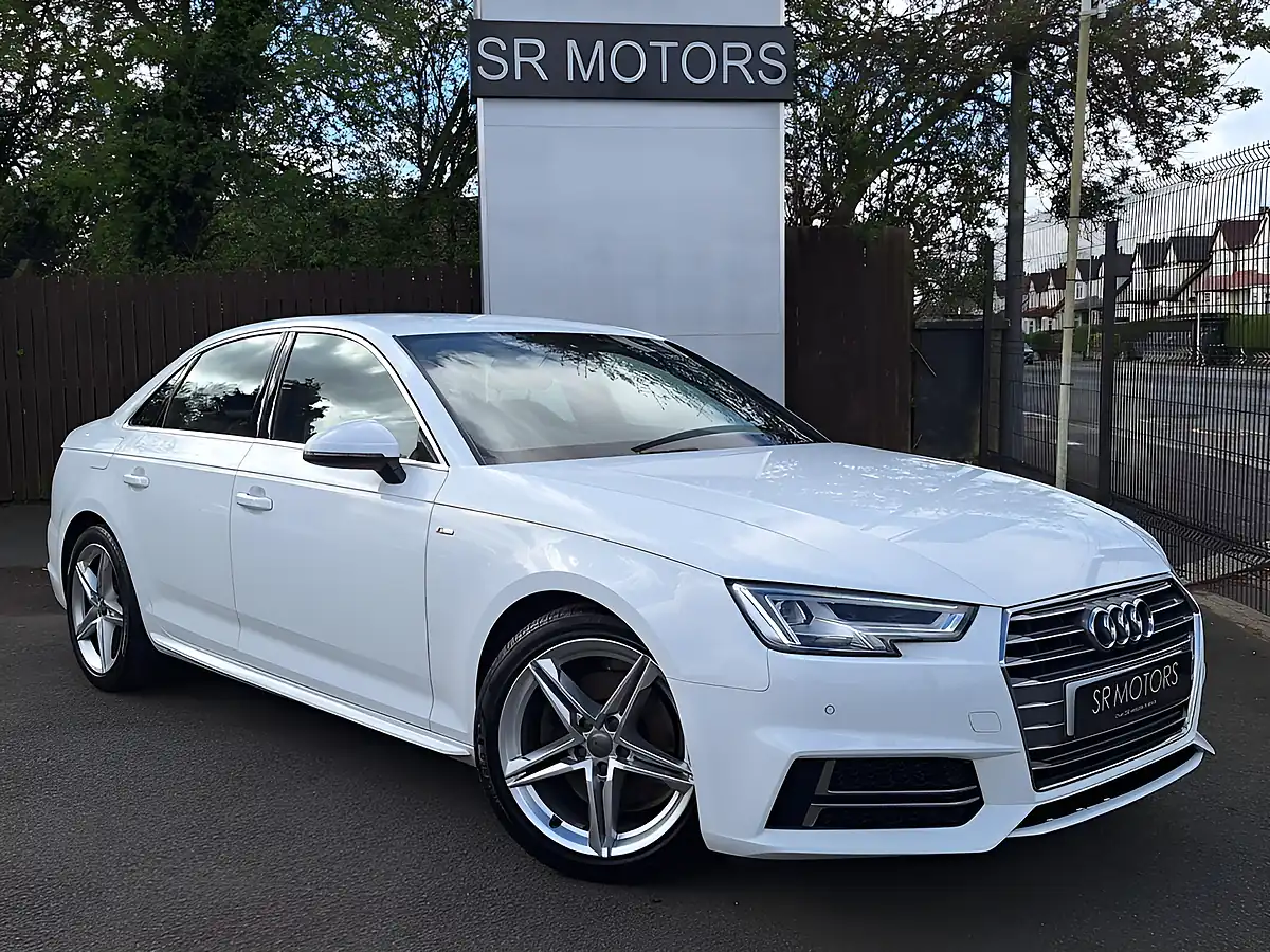 Used 2018 Audi A4 S Line White - Front View