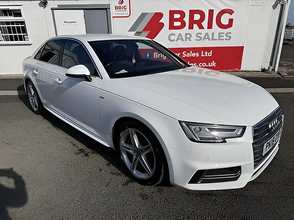 Used 2018 Audi A4 S Line White - Front View